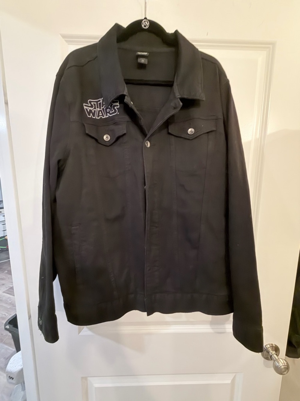 Star Wars Black Men's Lightweight Shirt Jacket with Logo Patch